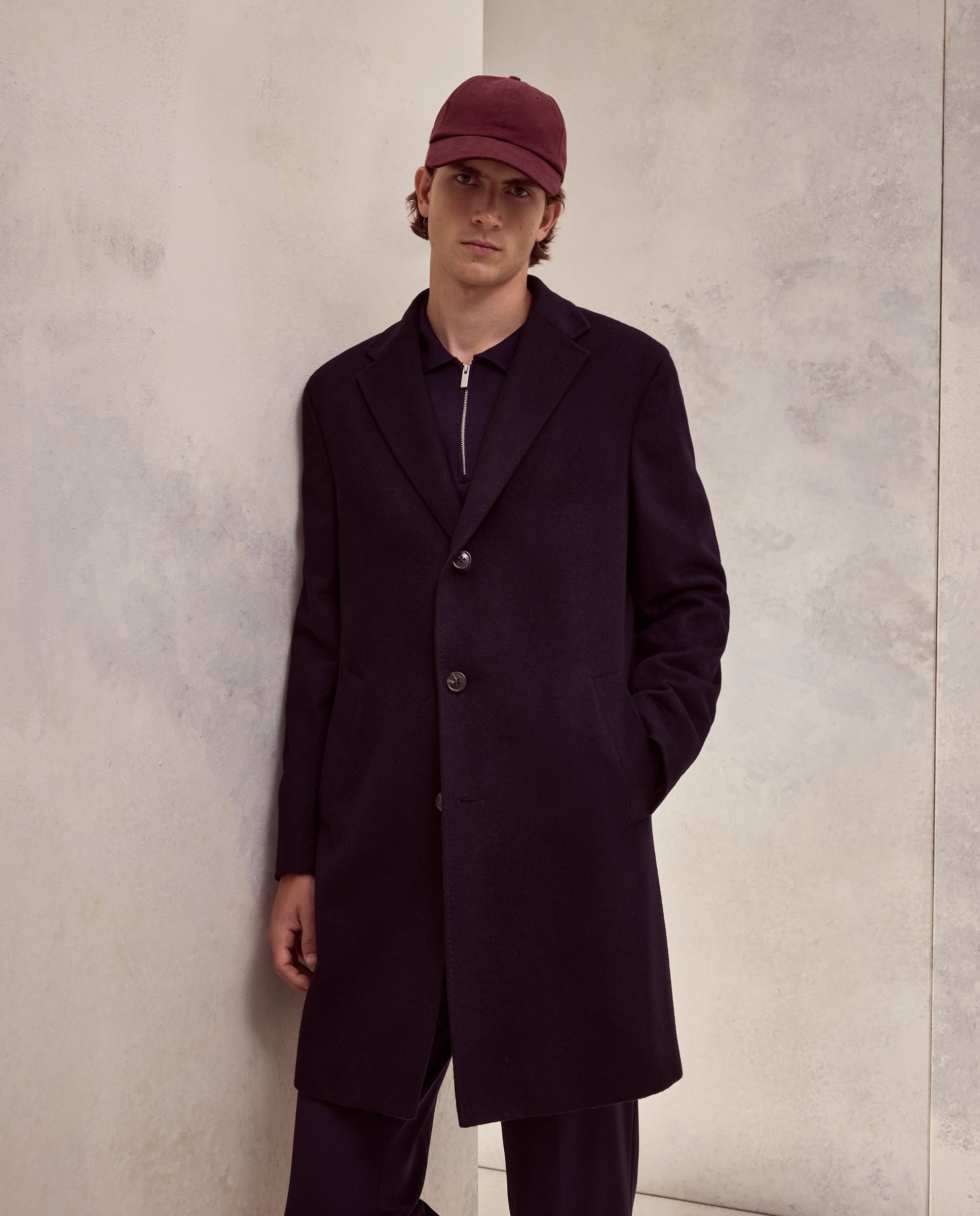 Imagen 2 de Abrigo con cashmere con solapa y tres botones hombre - Dustin - Azul Azul