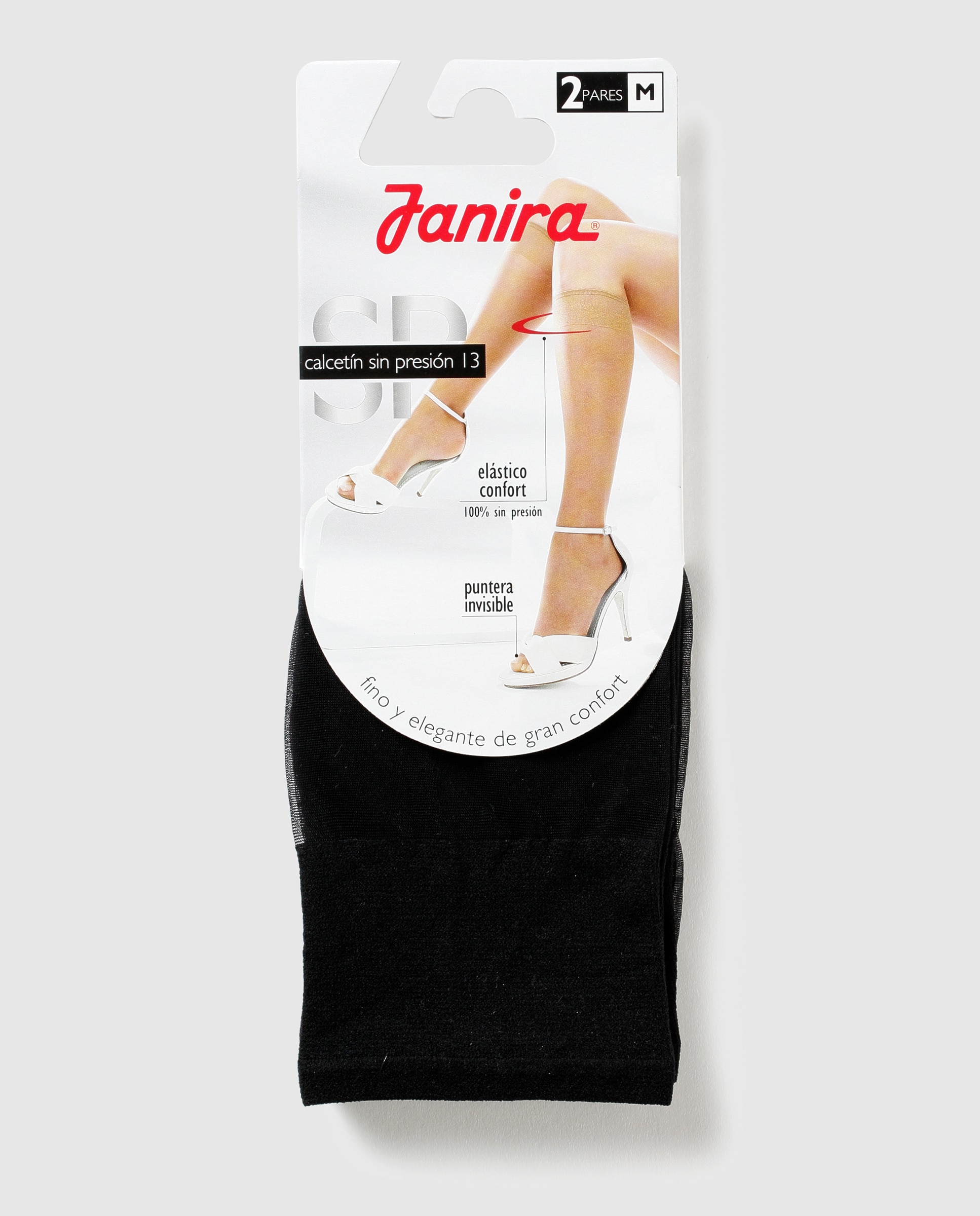 Pack de dois pares de meias Janira de 10 deniers Preto-1