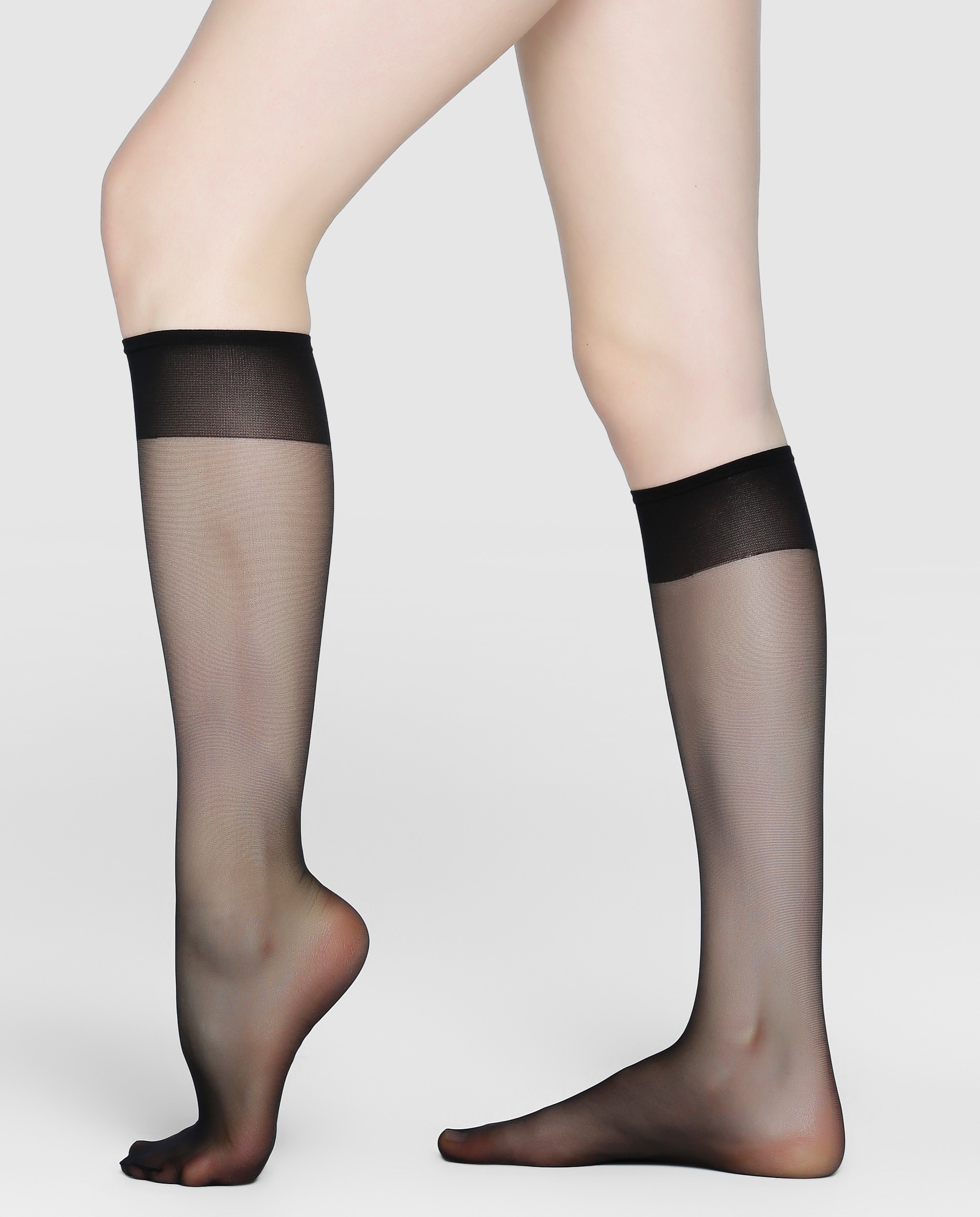Pack de dois pares de meias Janira de 10 deniers Preto-2