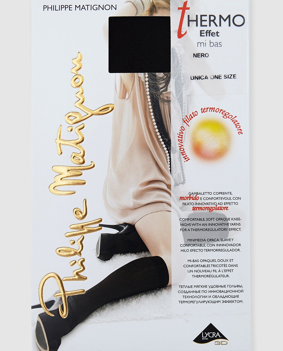 Minimeias térmicas de mulher Philippe Matignon Preto-2
