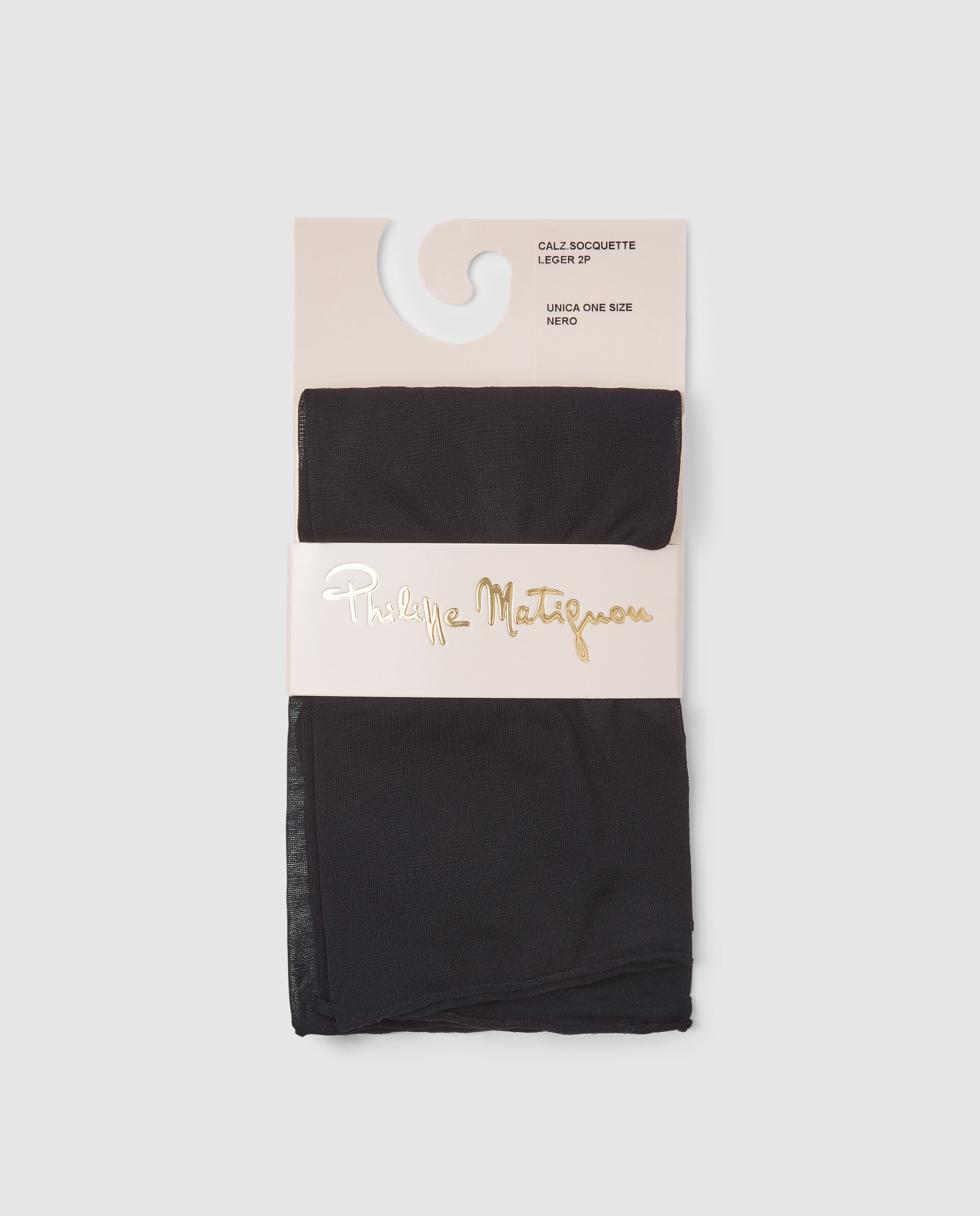 Calcetín tobillero 20 Deniers de mujer liso - Philippe Matignon - Negro Negro-2