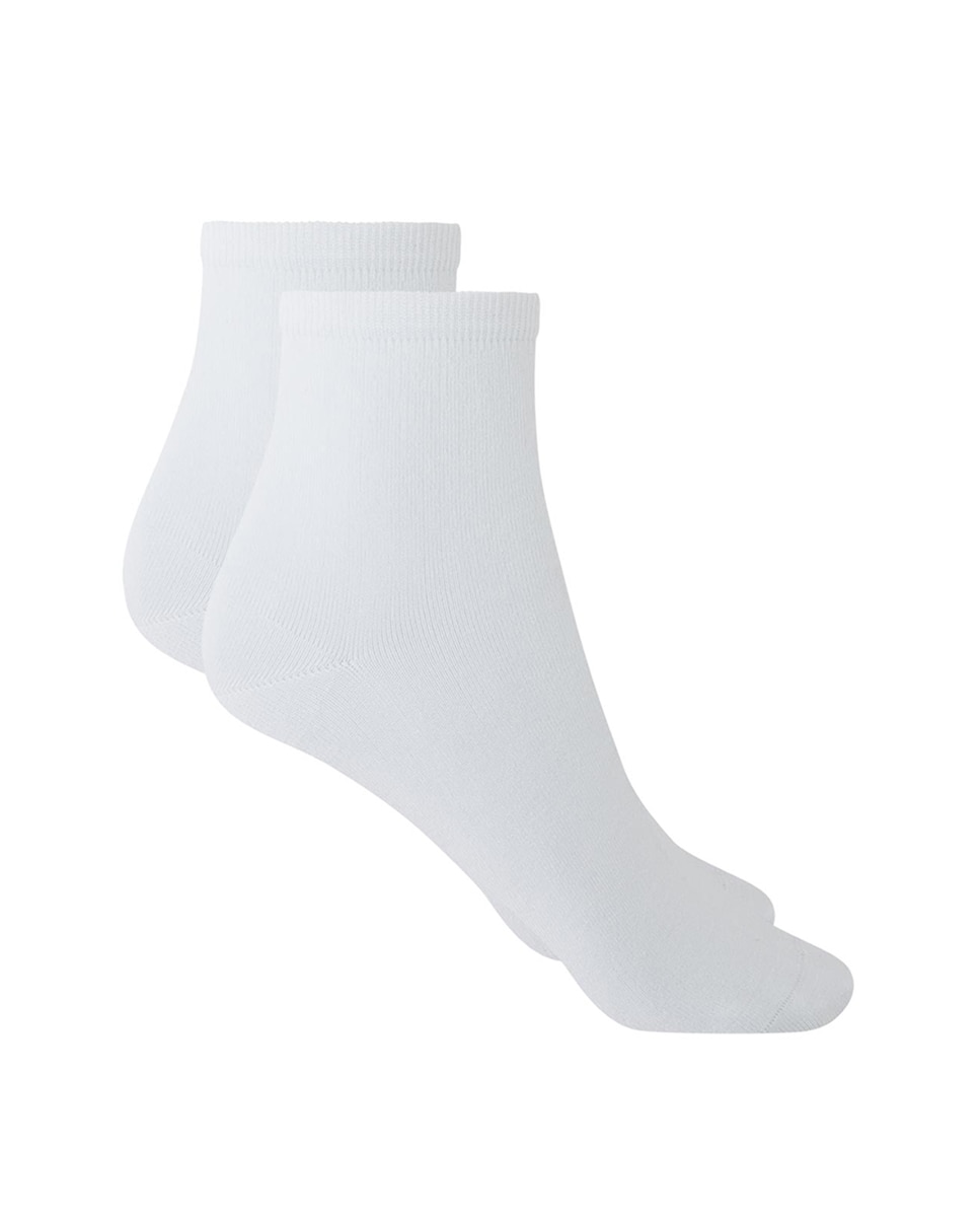 Imagen 0 de Calcetines tobilleros de mujer de Hilo de Escocia lisos. Hecho en España Blanco