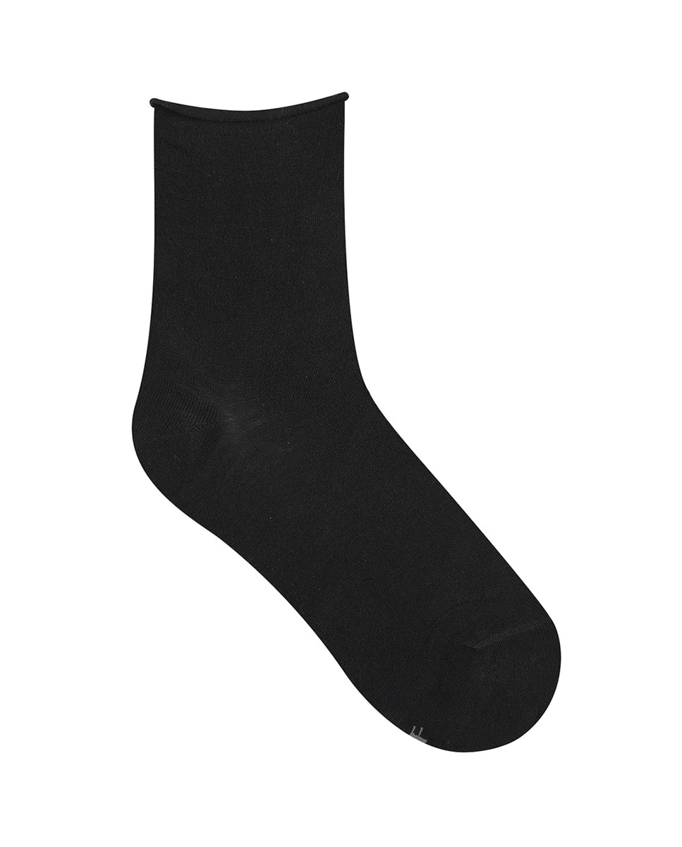 Calcetín de mujer Bleuforêt liso - Negro Negro-1