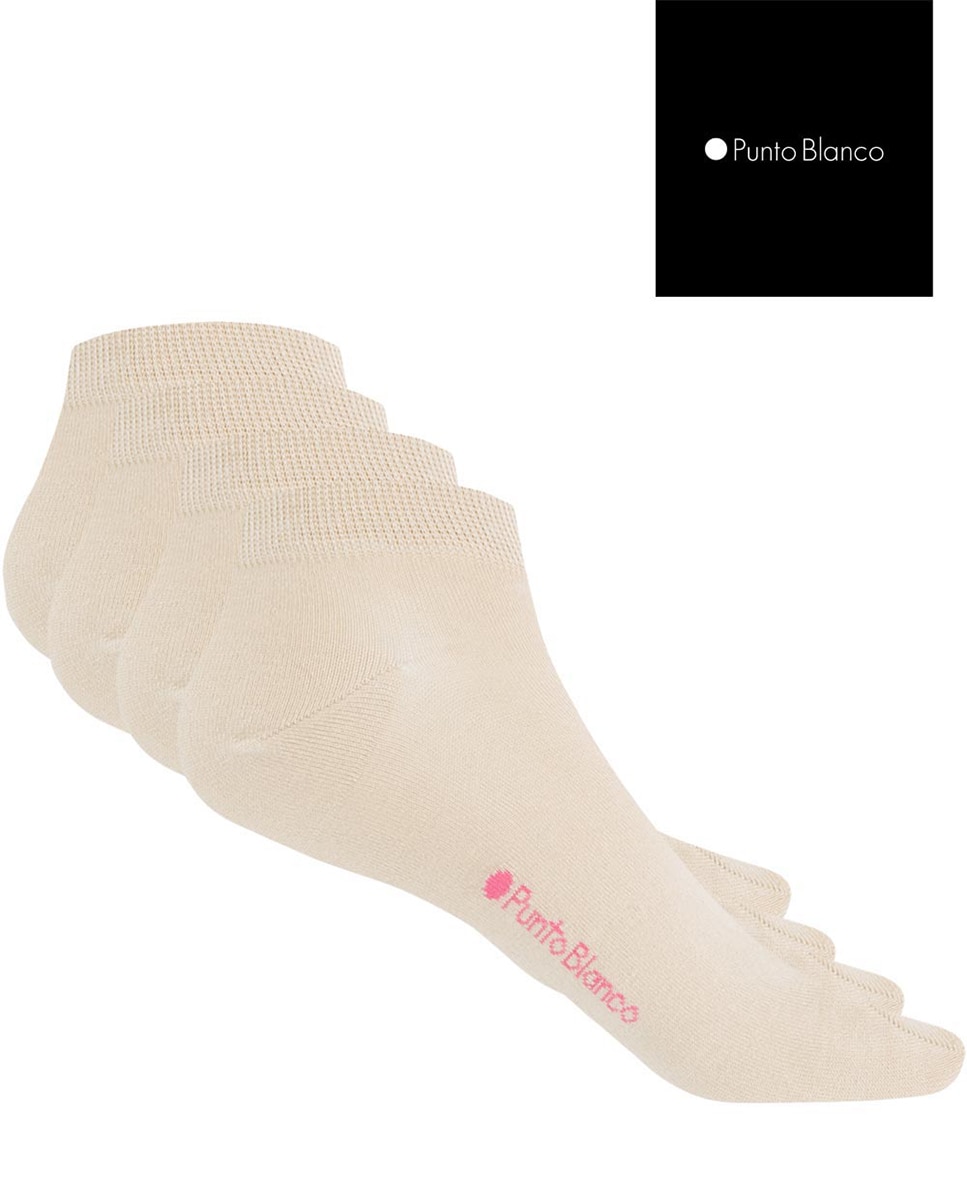Pack de dois pares de meias de mulher Punto Blanco lisas Bege-2