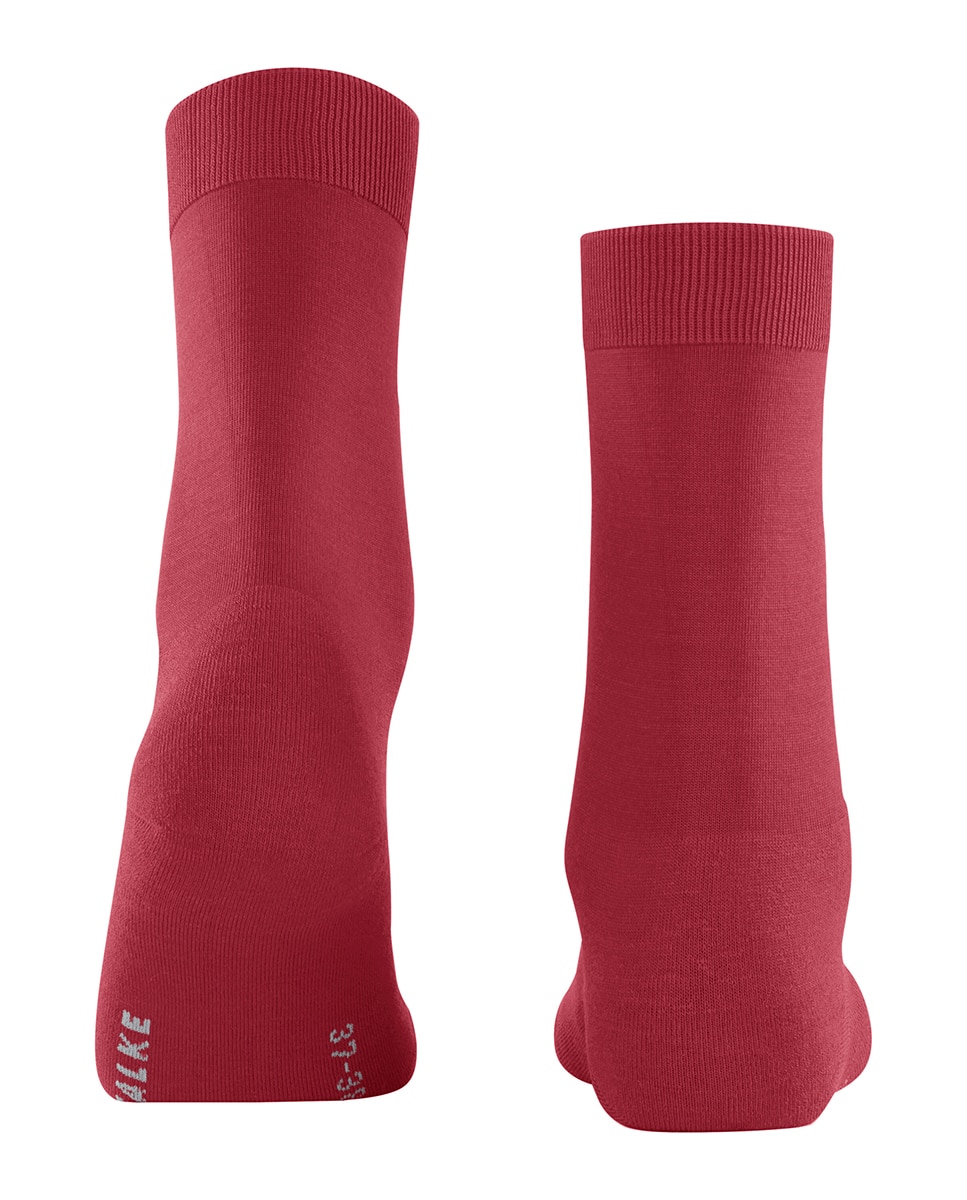 Meias Lisas de Lã-Lyocell. Caxemira Vermelho-2