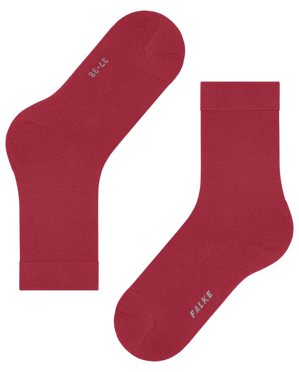 Meias Lisas de Lã-Lyocell. Caxemira Vermelho-4