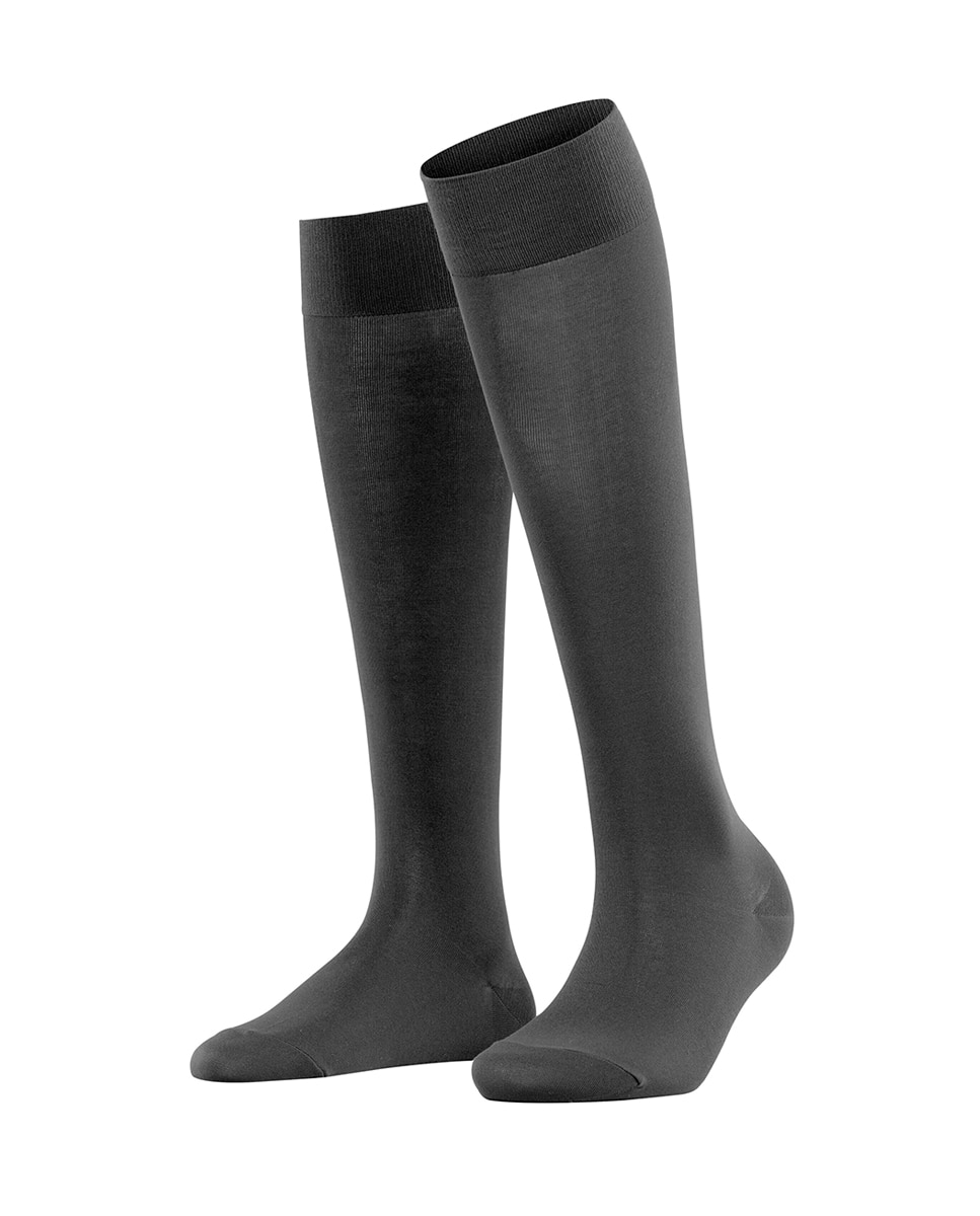 Calcetines altos de mujer básicos de algodón - Falke - Negro Negro-3