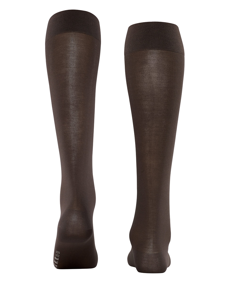 Calcetines altos de mujer básicos de algodón - Falke - Marrón Marrón-2