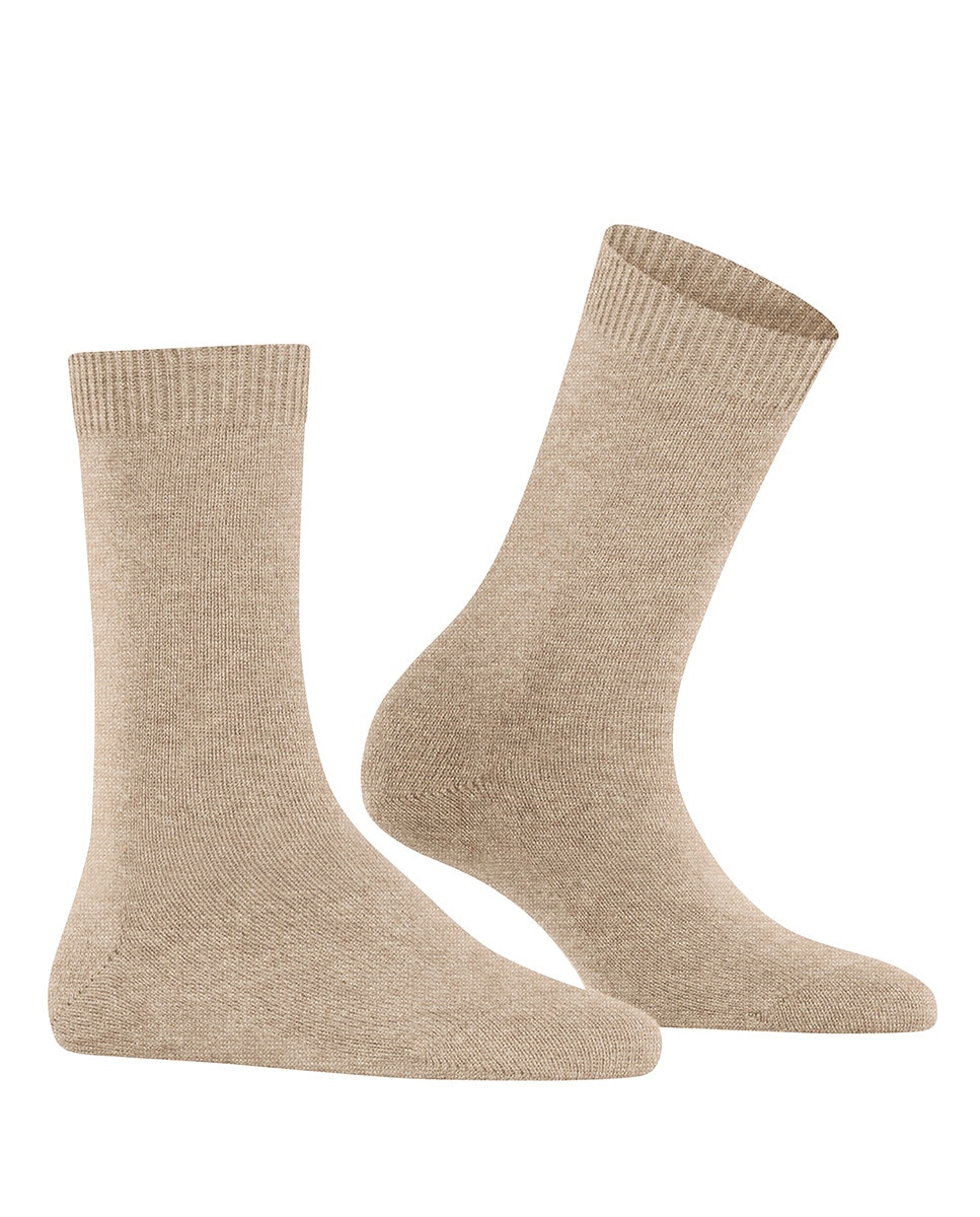 Calcetin basico con cashemira y lana pura de mujer - Falke - Natural Natural-1