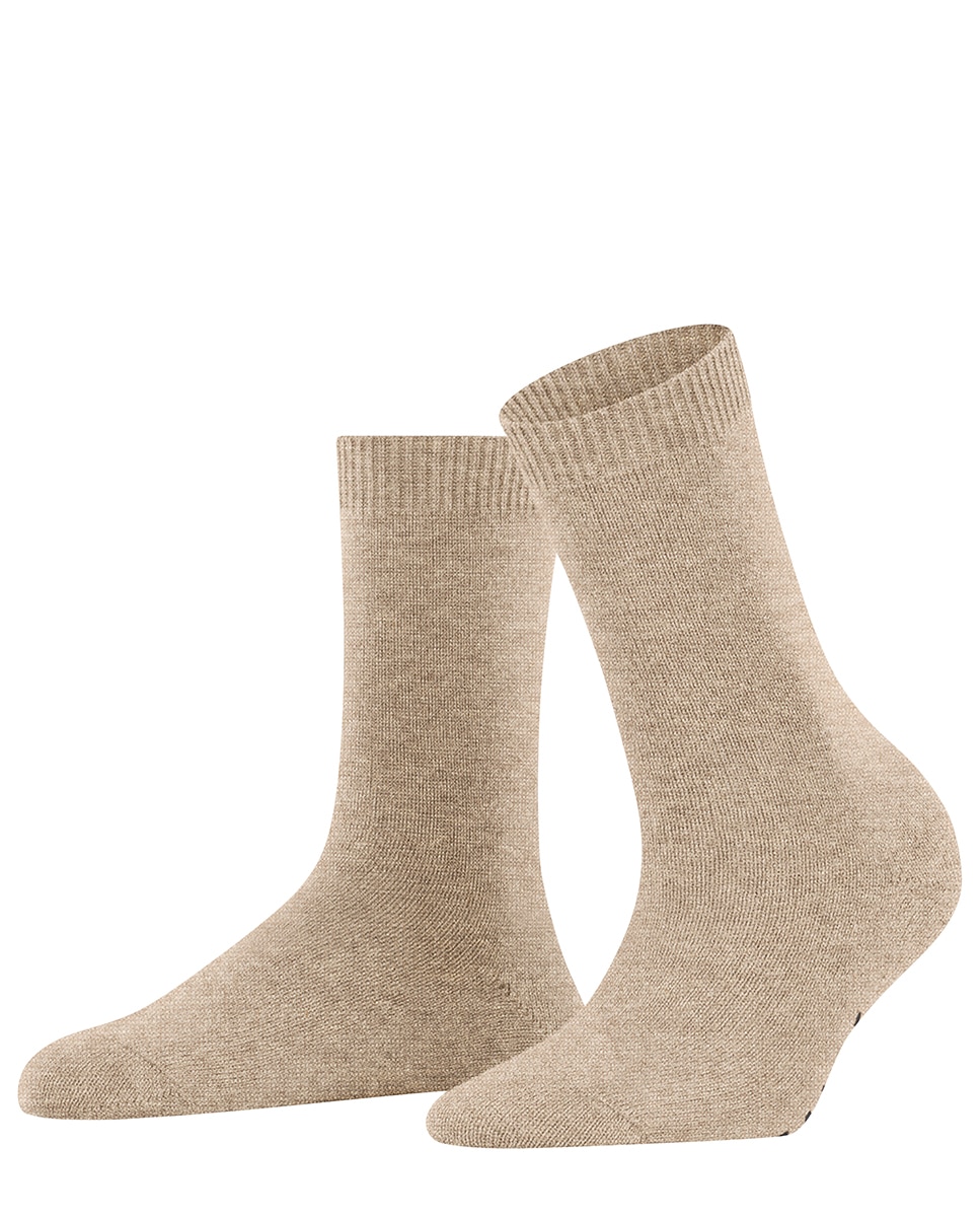 Calcetin basico con cashemira y lana pura de mujer - Falke - Natural Natural-3