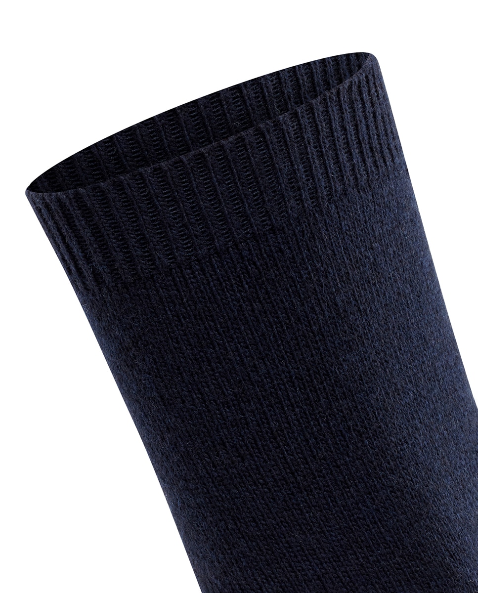 Calcetin basico con cashemira y lana pura de mujer - Falke - Azul Azul-5