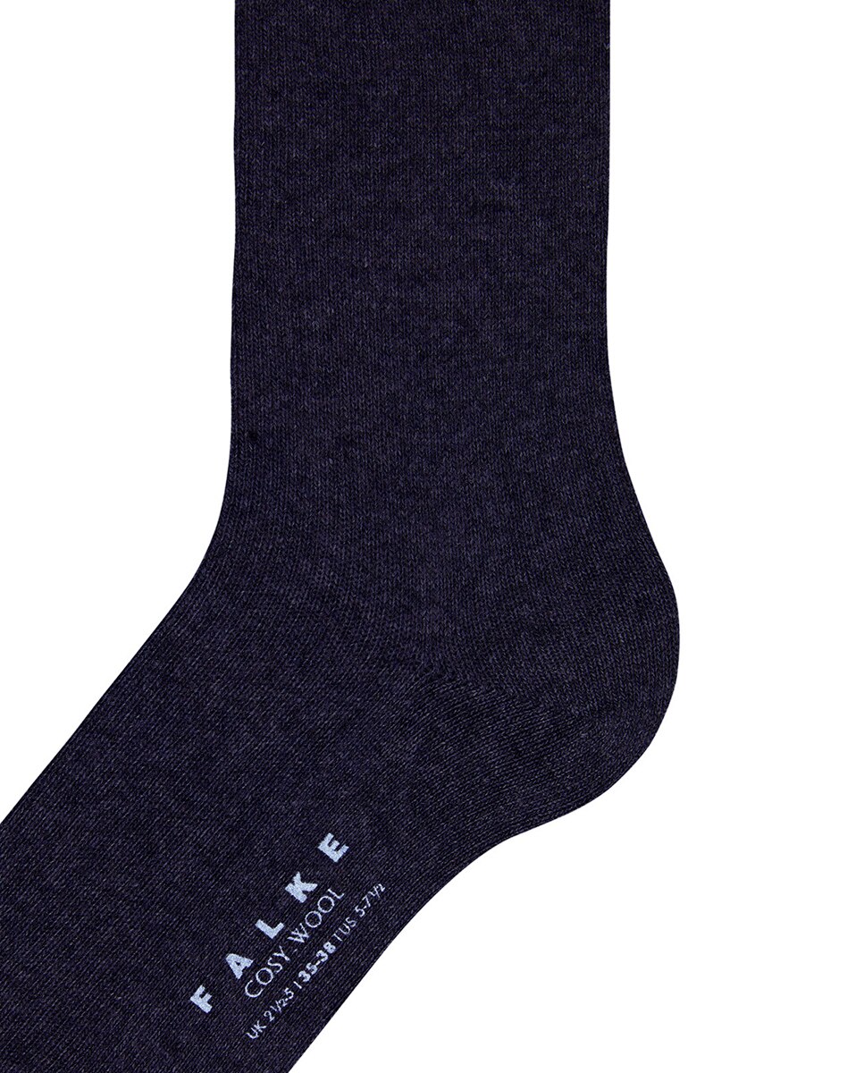 Calcetin basico con cashemira y lana pura de mujer - Falke - Azul Azul-6