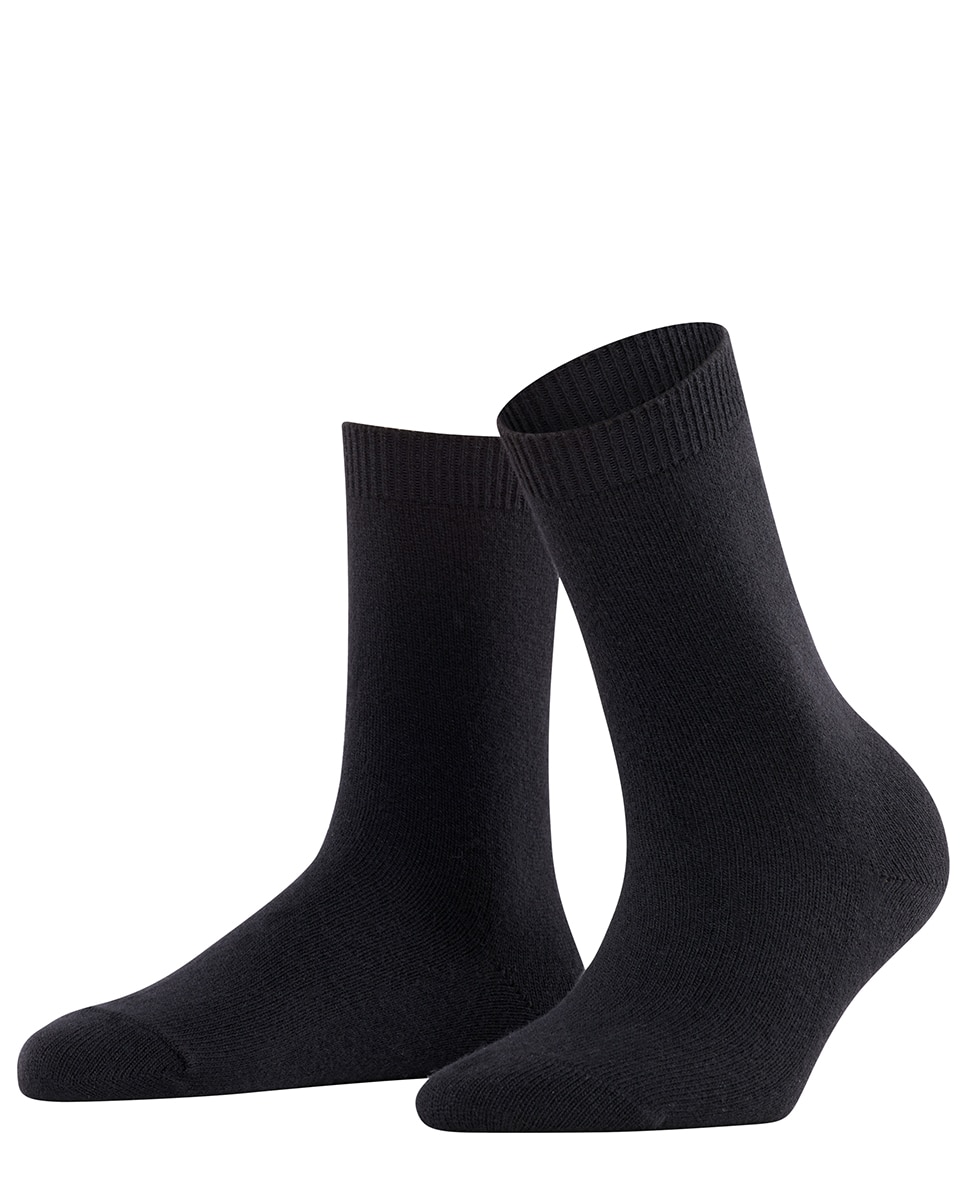 Calcetin basico con cashemira y lana pura de mujer - Falke - Negro Negro-3