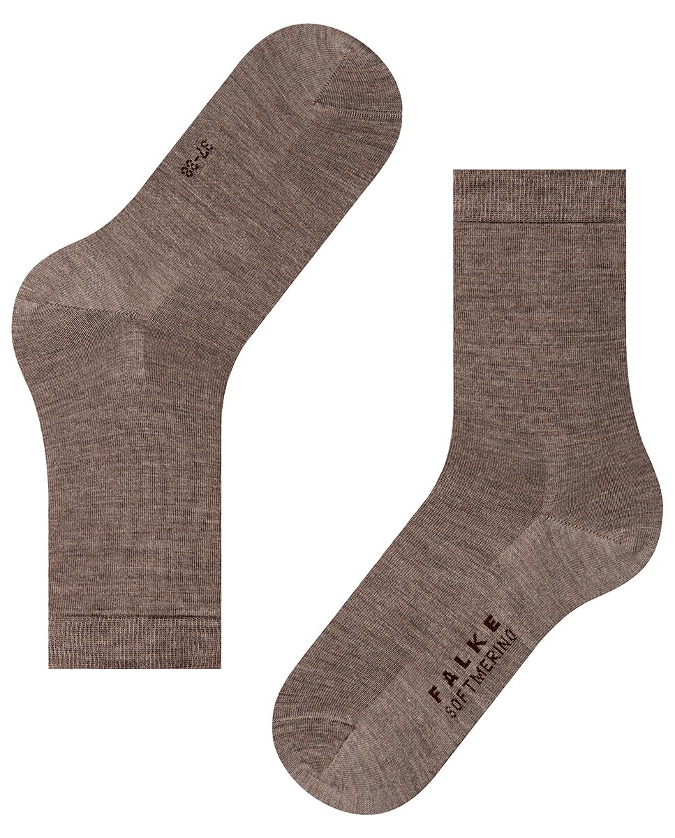 Calcetín de mujer Falke de lana y algodón.Cashmere - Natural Natural-4