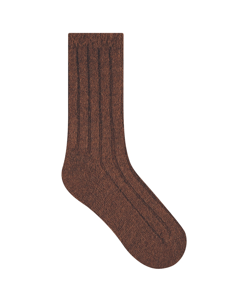 Meias de Alpaca Castanho-1