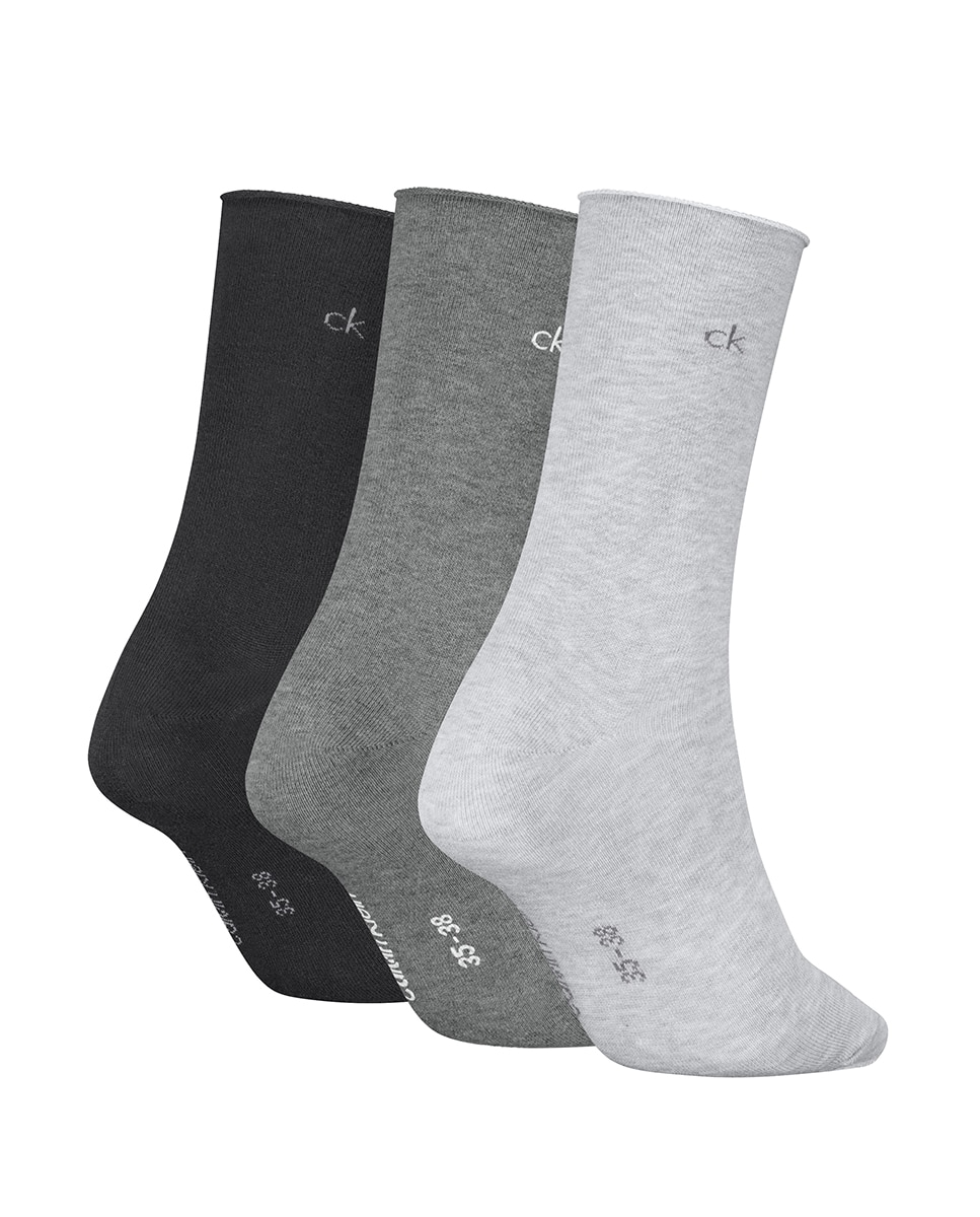 Meias Clássicas (Pack de 3 Pares) Cinzento-escuro-2