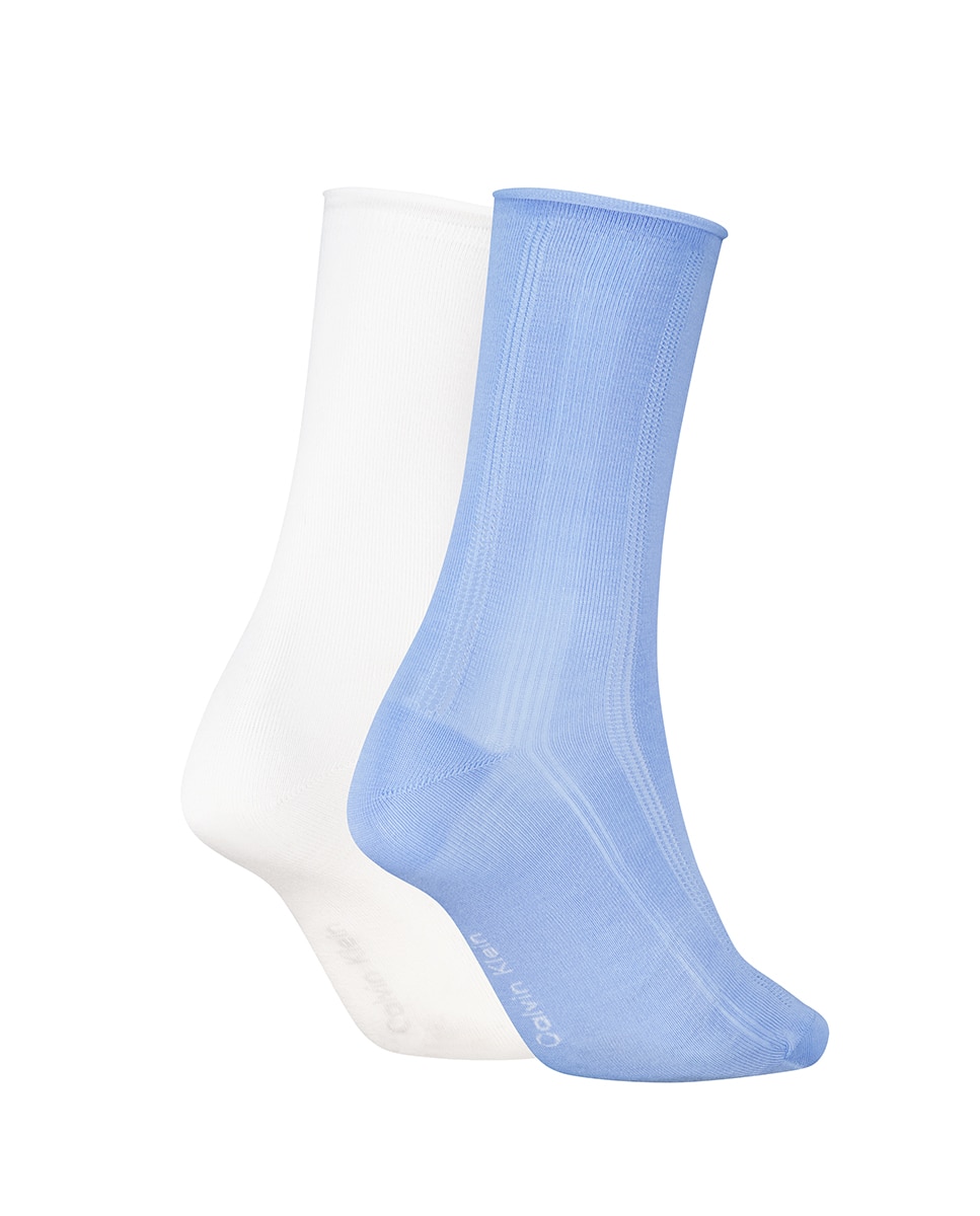 Meias Clássicas (Pack de 2 Pares) Azul-claro-2