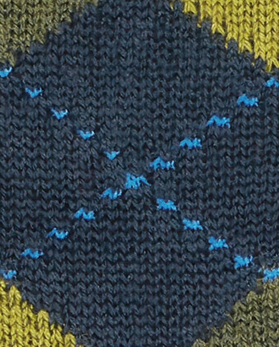 Meias compridas de mulher Burlington com estampado de losangos Azul-6