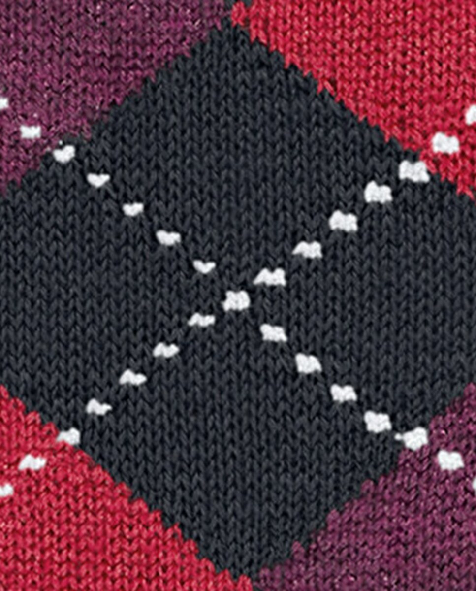 Meias altas de mulher Burlington com estampado de losangos Cinzento-escuro-6