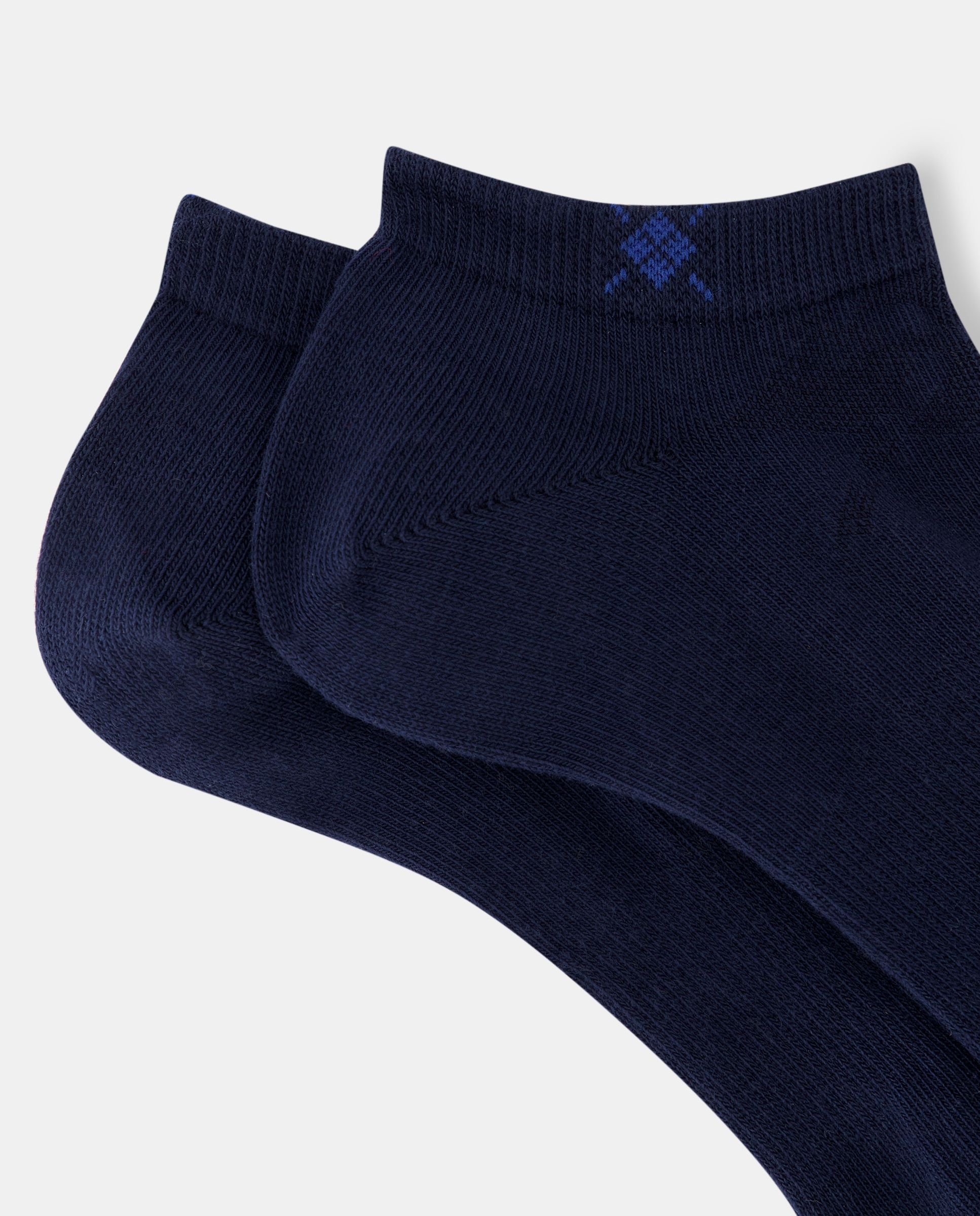 Pack de dois pares de meias pelo tornozelo de mulher Burlington lisas Azul-marinho-3