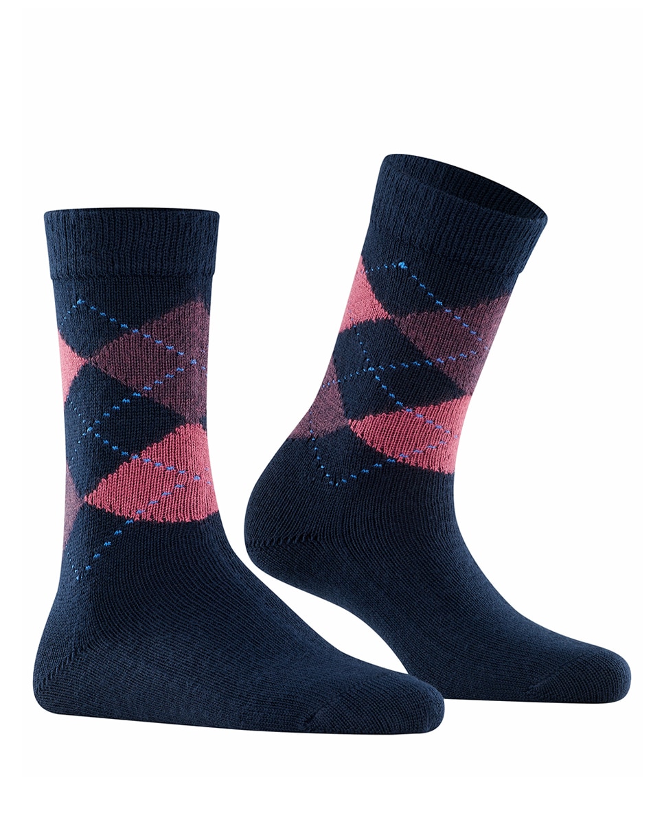 Meias compridas de mulher Burlington com estampado de losangos Multicolor-1