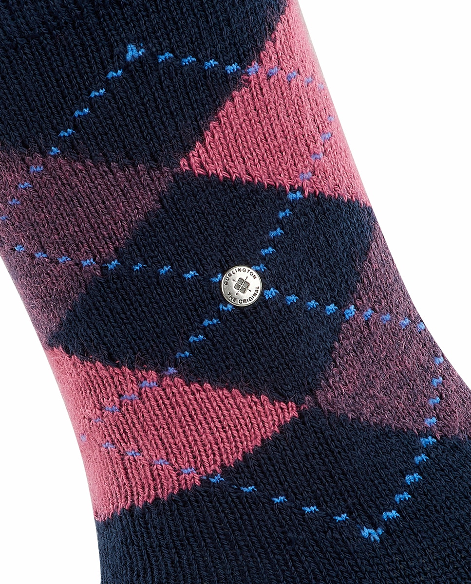 Meias compridas de mulher Burlington com estampado de losangos Multicolor-5
