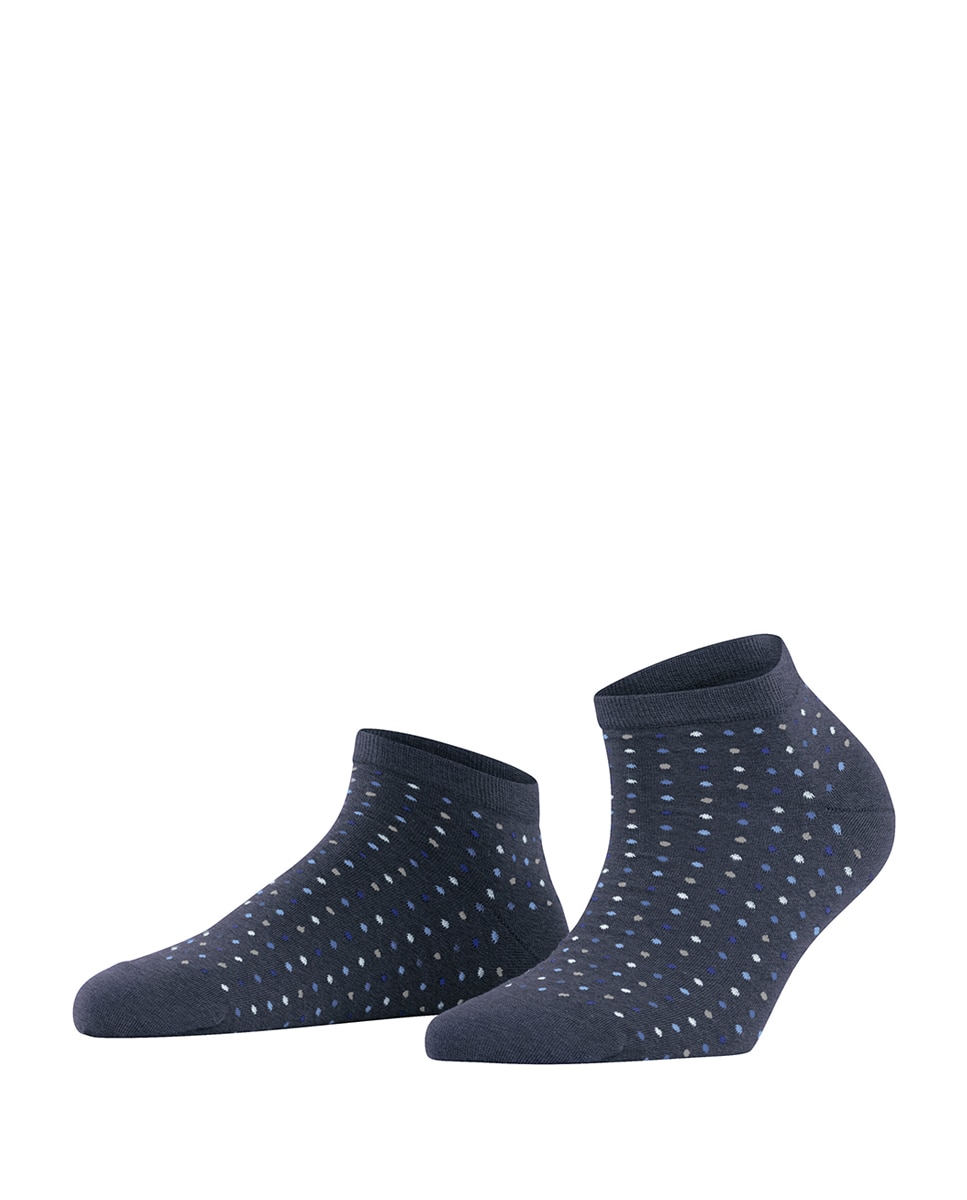 Meias pelo Tornozelo às Bolinhas Azul-3