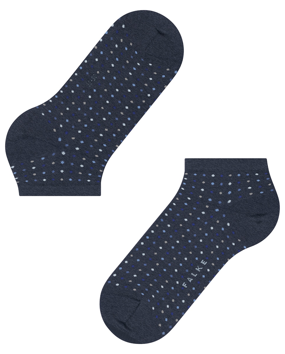 Meias pelo Tornozelo às Bolinhas Azul-4