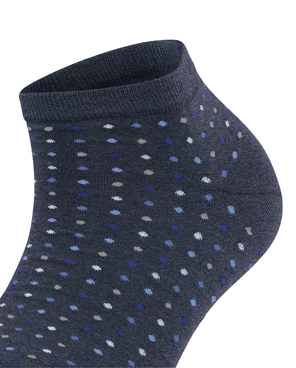Meias pelo Tornozelo às Bolinhas Azul-5