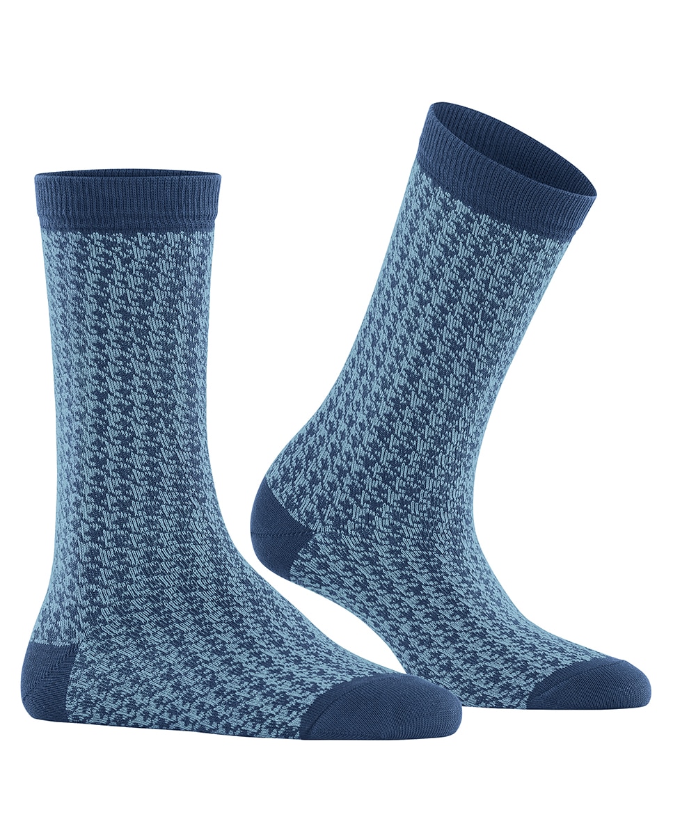 Meias com Estampados de Fantasia Azul Royal-1