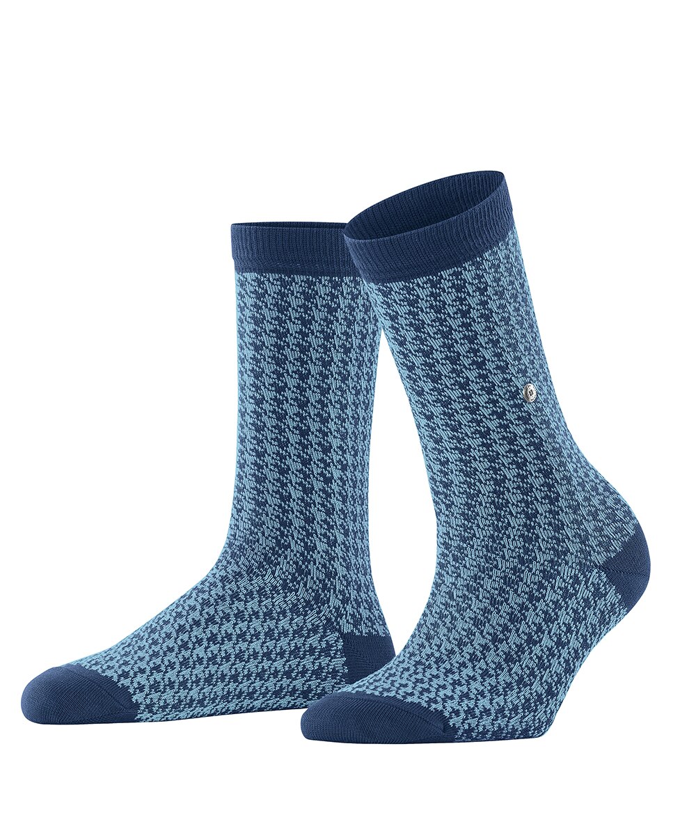 Meias com Estampados de Fantasia Azul Royal-3