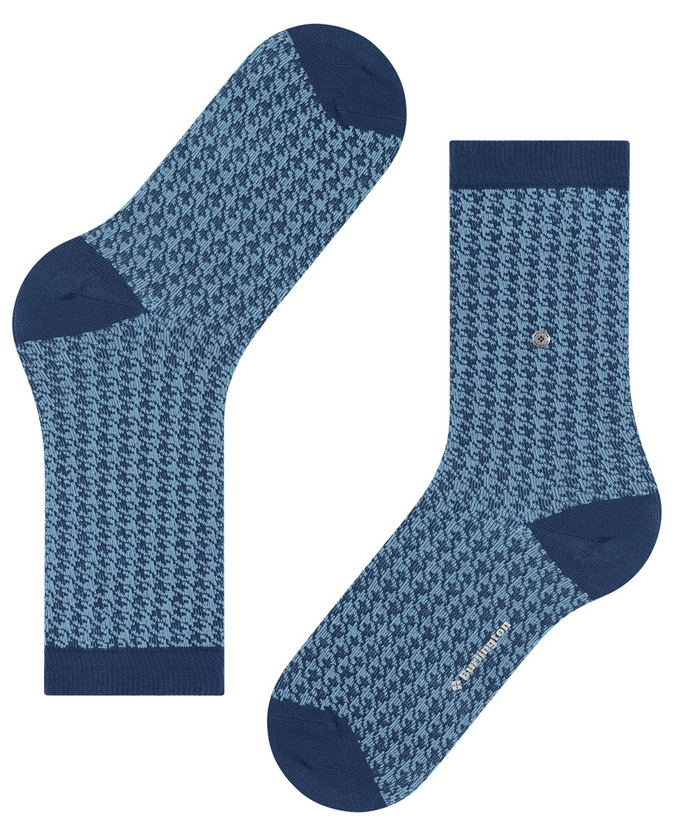 Meias com Estampados de Fantasia Azul Royal-4