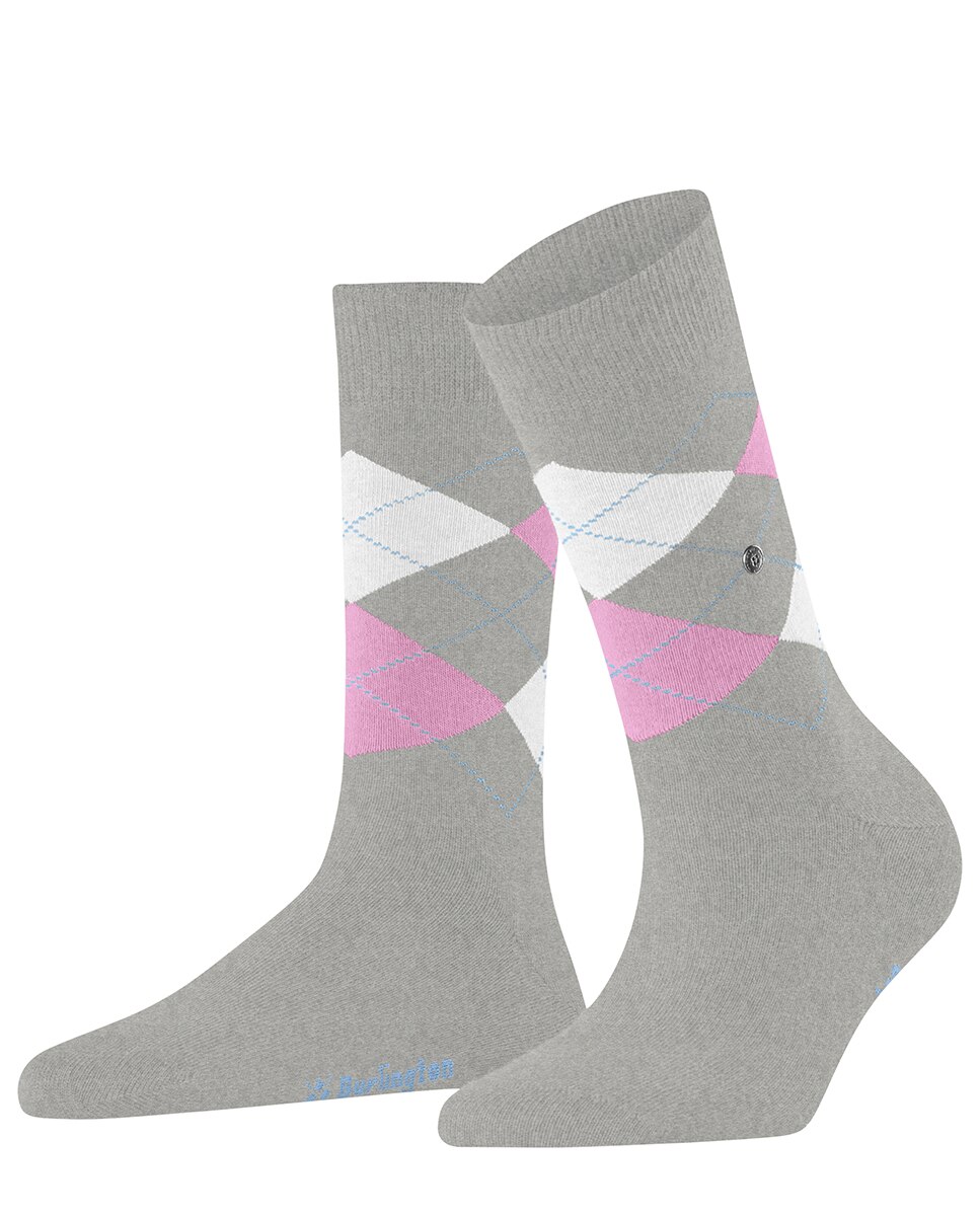 Caixa de Oferta com 2 Pares de Meias com Losangos Preto-4
