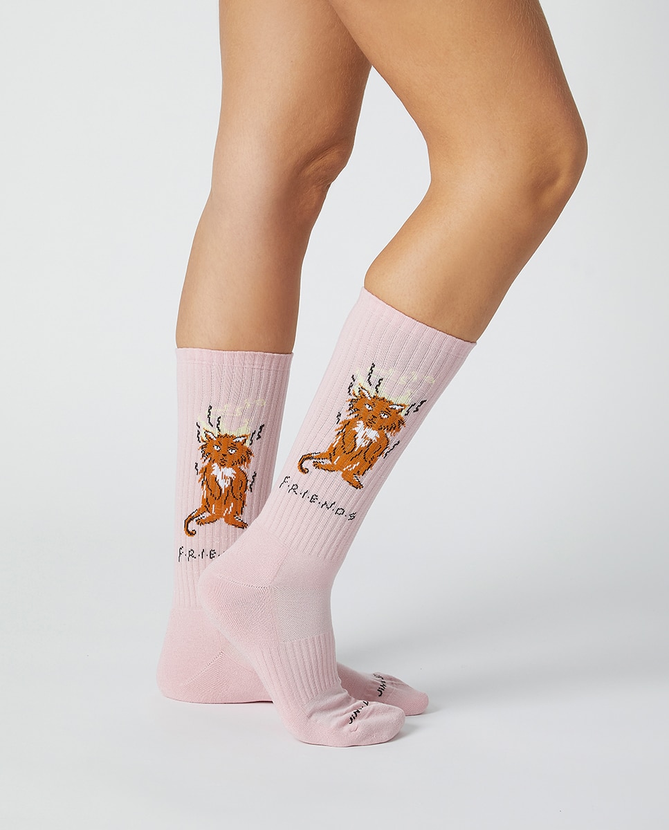 Meias Friends Athletic Rosa-2