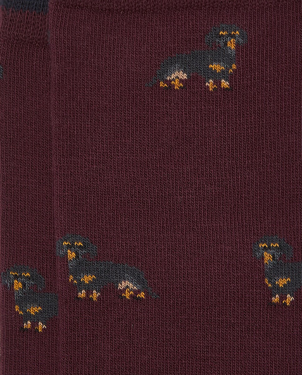 Meias Regular Bordeaux-2