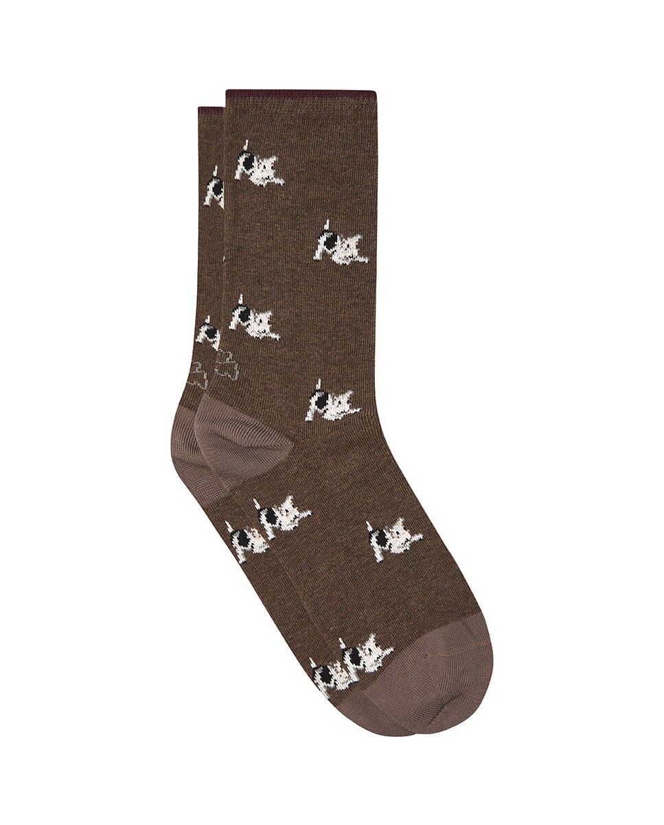 Meias Regular Castanhos-1