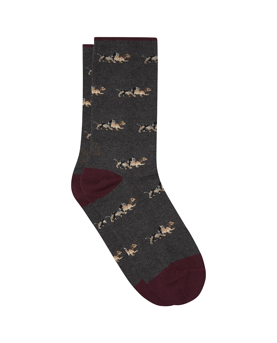 Meias Regular Cinzento-escuro-1