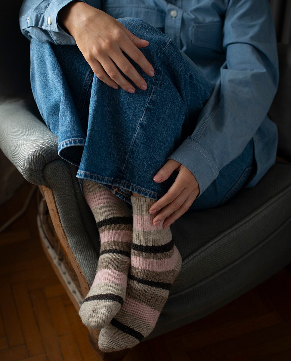 Multipack de Meias Regular com Fantasia Bege-3