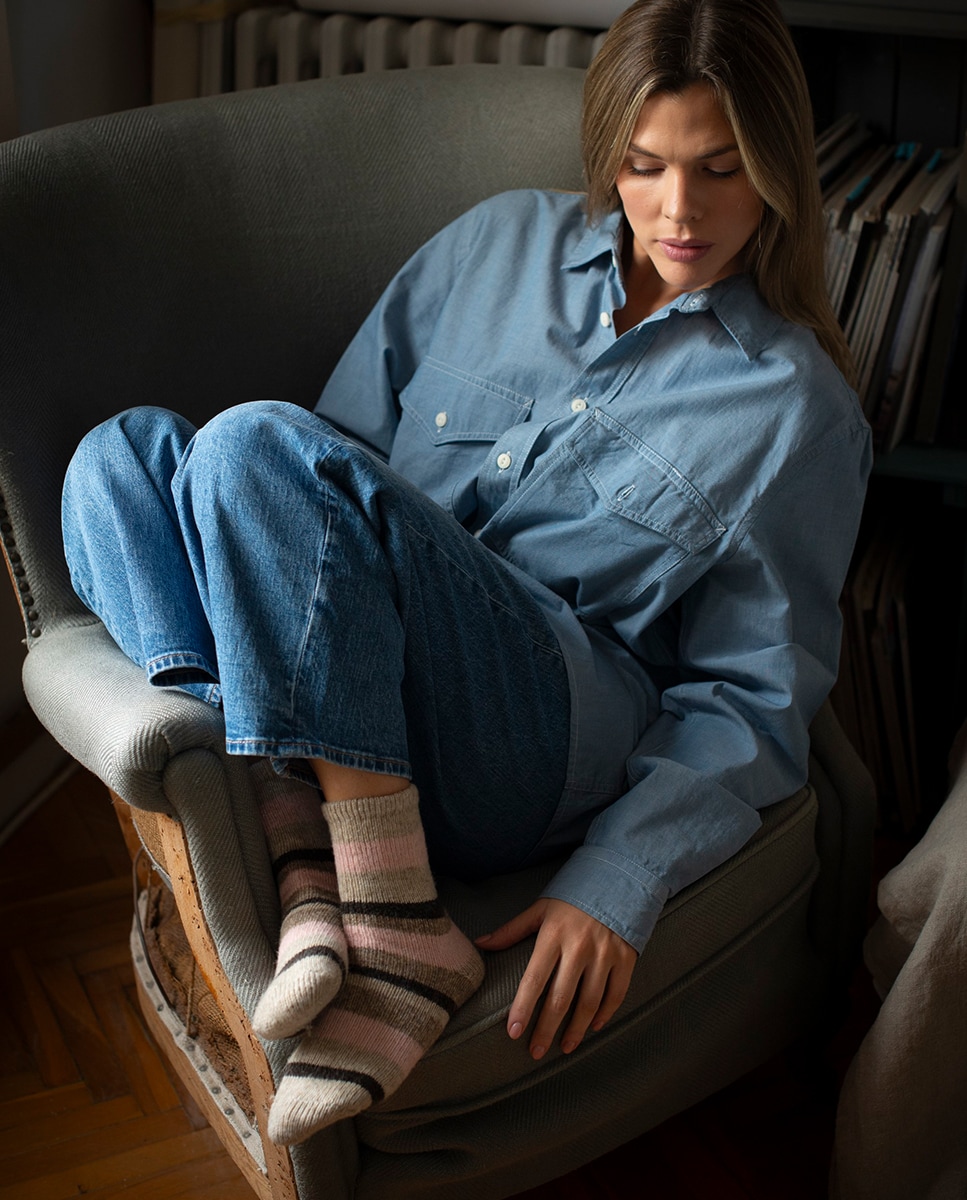 Multipack de Meias Regular com Fantasia Bege-4