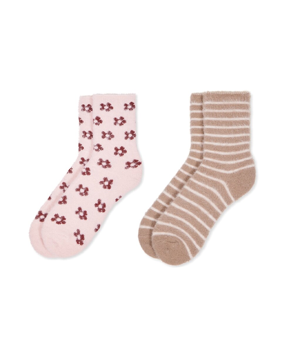 Meias Suaves com Fantasia Bege-1