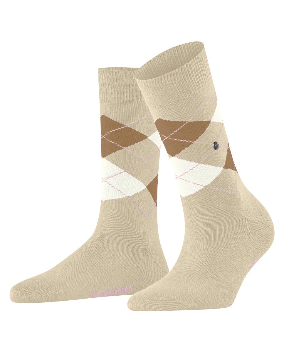 Caixa de Oferta com 2 Pares de Meias com Losangos Rosa-3