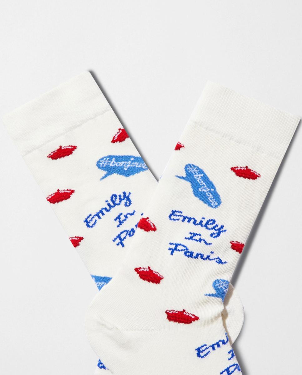 Meias com Fantasia de Emily in Paris Branco-2