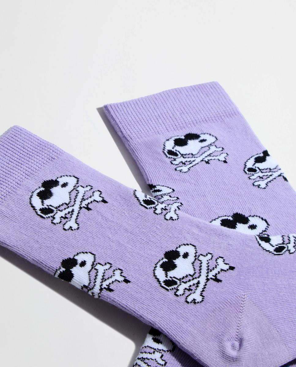 Meias com Fantasia Snoopy Roxo-3