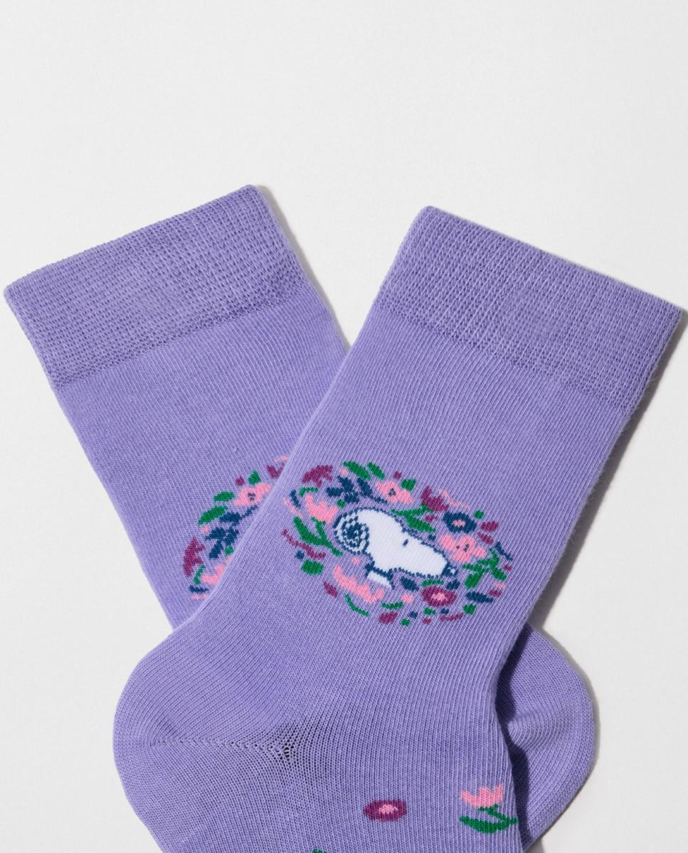 Meias com Fantasia Snoopy Roxo-2