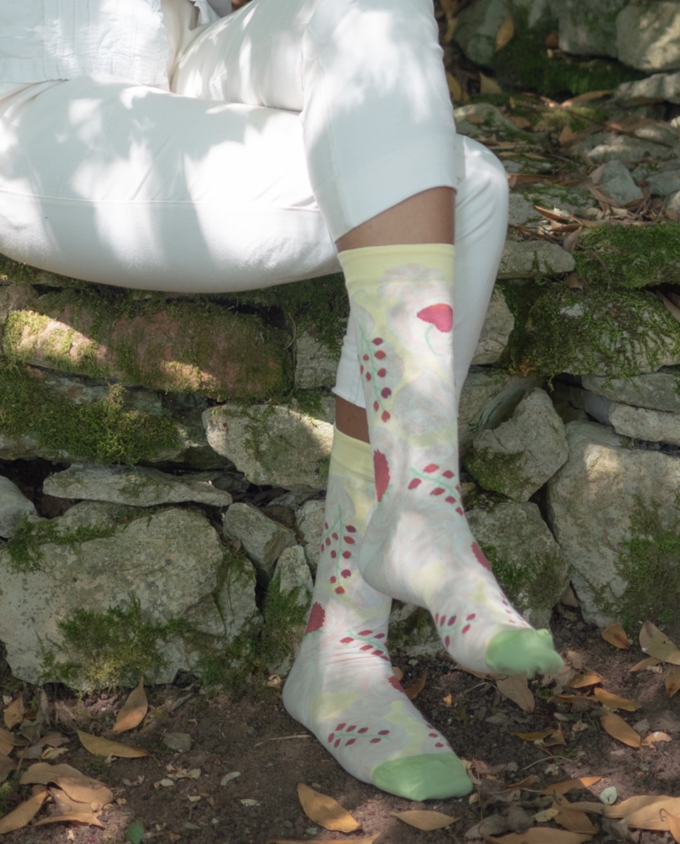 Meias Unissexo com Estampado Natural-2