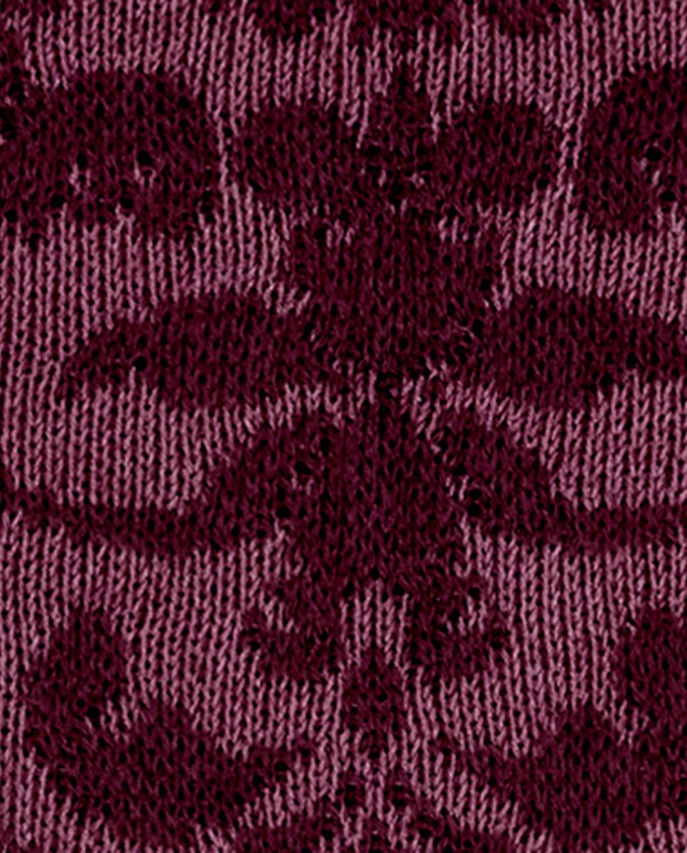 Meias com Brocados Vermelho/Grená-6