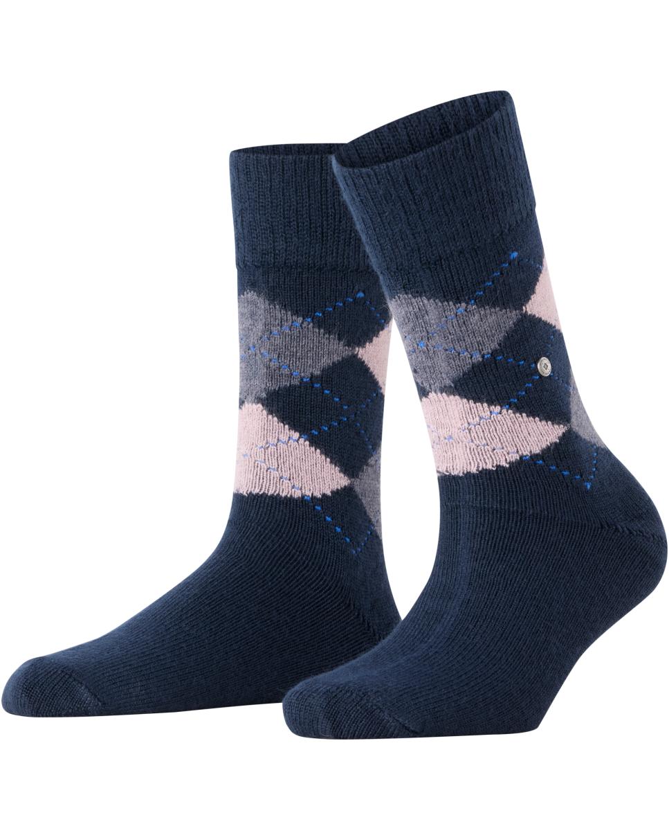 Meias compridas de mulher Burlington com estampado de losangos Multicolor-3