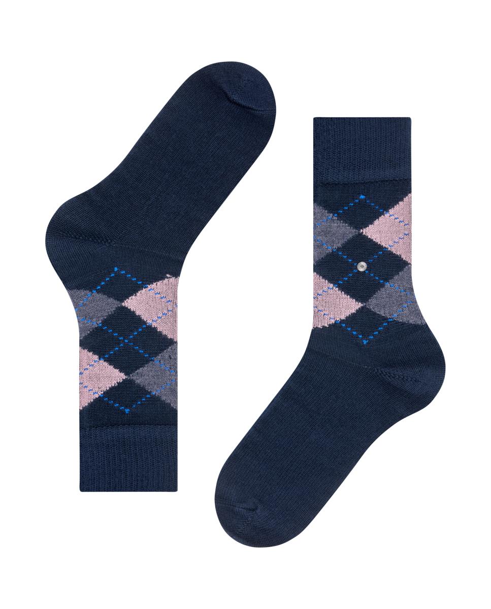 Meias compridas de mulher Burlington com estampado de losangos Multicolor-4