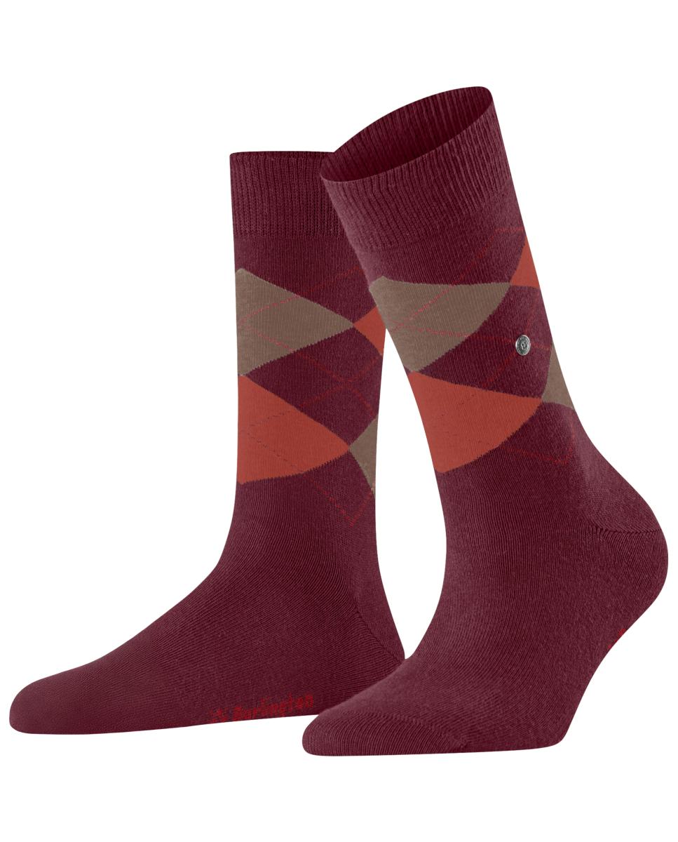 Caixa de Oferta com 2 Pares de Meias - 1 Par Liso e 1 Par com Losangos Castanho-2