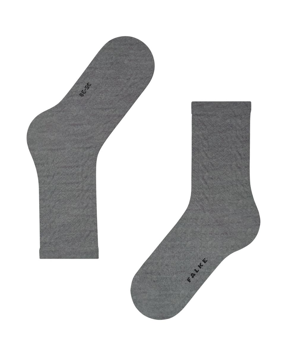 Meias Entrançadas de Lã Merino Cinzento-4